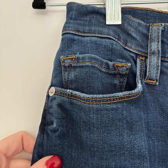 Frame The Palazzo Jeans Long Flare Denim Dark Blue Wash Size 27 - Picture 5 of 8